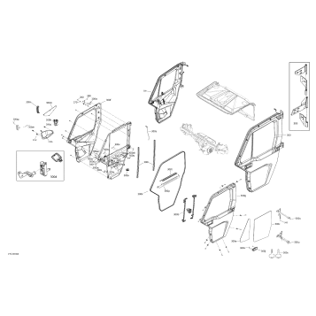 09- Enclosure Cab - HD10 - XT CAB - North America - Front Doors Section