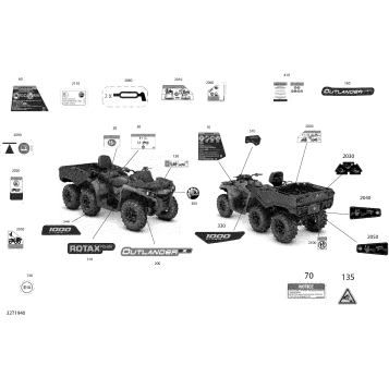 09- Decals Outlander 6X6 - 1000 EFI - Pro Nordic - Europe