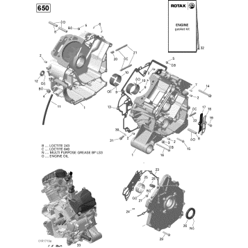01- Crankcase - 650 EFI