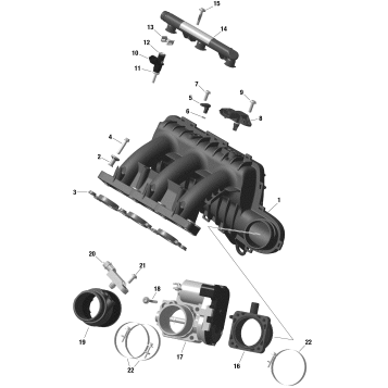 01- ROTAX - Air Intake Manifold And Throttle Body - Turbo RR