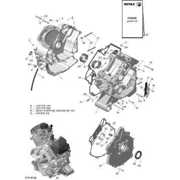 01- Crankcase - 650 EFI