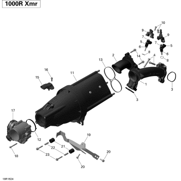 02- Air Intake Manifold and Throttle Body - 1000R EFI