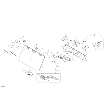 09- Enclosure Cab - HD10 - XT CAB - North America - Windshield Section - Radio Support Parts
