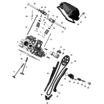 01- Engine - Cylinder Head, Rear - 1010 TSS