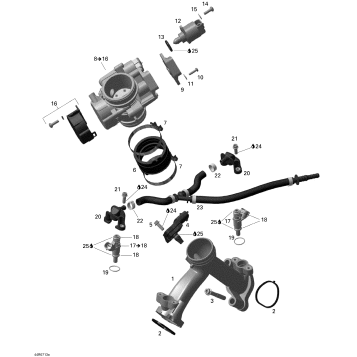 01- Intake Manifold And Throttle Body OUTLANDER 800EFI