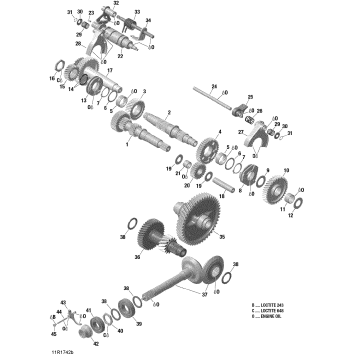 05- Gear Box Components - Without Lockable Rear Differential