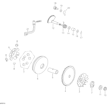 05- Drive Pulley, Kick Start