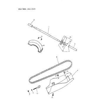 05- Rear Wheel Axle, Chain 172-26