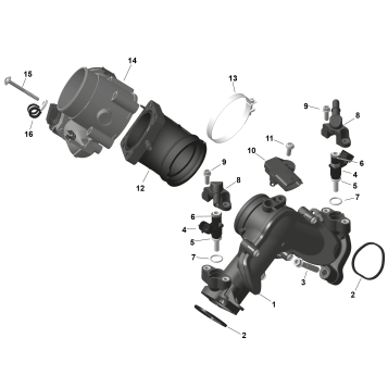 01- ROTAX - Air Intake Manifold And Throttle Body