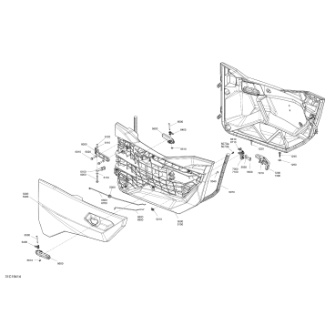 09- Body Maverick Sport - 1000R - Red - Yellow - Door Parts