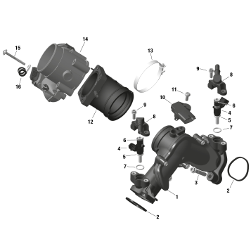 01- ROTAX - Air Intake Manifold And Throttle Body