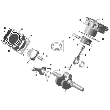 01- ROTAX - Crankshaft, Pistons and Cylinder