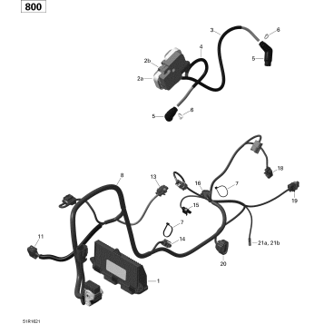 10- Engine Harness and Electronic Module - 800R EFI