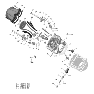01- Cylinder Head - 450 EFI
