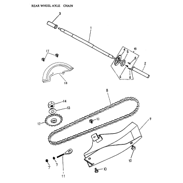 05- Rear Wheel Axle, Chain 166-22