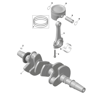 01- ROTAX - Crankshaft and Pistons