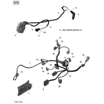 10- Engine Harness and Electronic Module - 570 EFI (Package PRO)