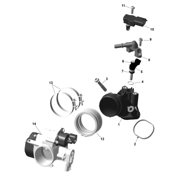 01- ROTAX - Air Intake Manifold And Throttle Body
