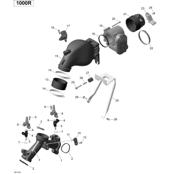 02- Air Intake Manifold And Throttle Body Turbo _18R1536