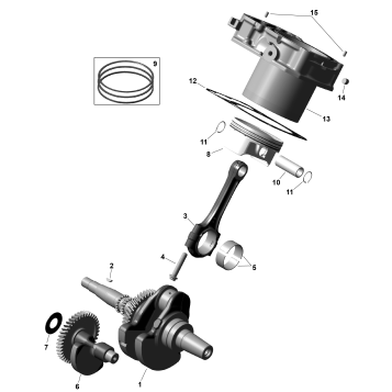 01- ROTAX - Crankshaft, Pistons and Cylinder