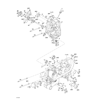 01- Crankcase, Water Pump And Oil Pump