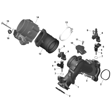 01- Engine - Air Intake Manifold And Throttle Body - 1010 TSS