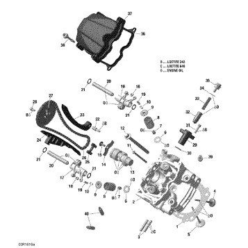 01- Cylinder Head, Front - 650 EFI