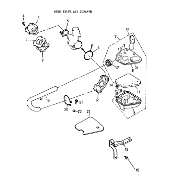 01- Reed Valve, Air Cleaner 166-05