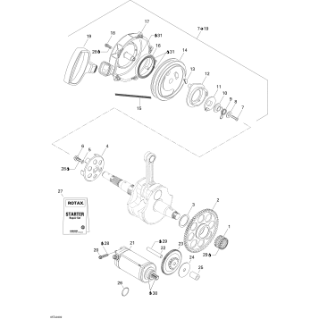 04- Rewind Starter, Electric Starter