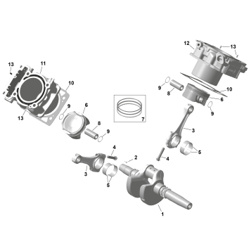 01- ROTAX - Crankshaft, Pistons and Cylinder