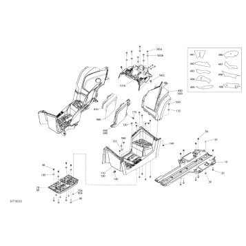 09- Body And Accessories 6X6 - 650 EFI - Squadron Green - Middle