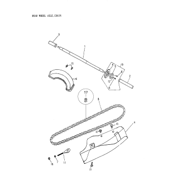 05- Rear Wheel Axle, Chain 172a-26