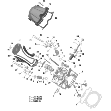 01- Rotax - Cylinder Head, Front