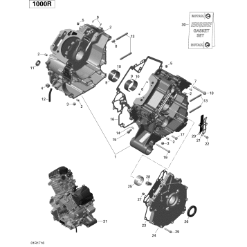 01- Crankcase - 1000R
