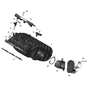 01- ROTAX - Air Intake Manifold And Throttle Body