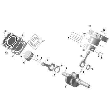 01- ROTAX - Crankshaft, Pistons and Cylinder