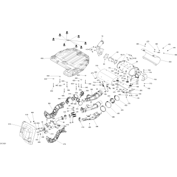 01- Exhaust Maverick Trail - 1000 EFI