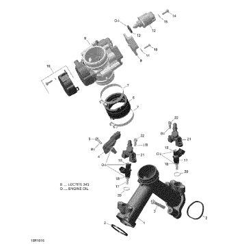 02- Air Intake Manifold and Throttle Body - 650 EFI