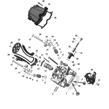 01- Rotax - Cylinder Head, Front