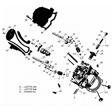 01- ROTAX - Cylinder Head, Front