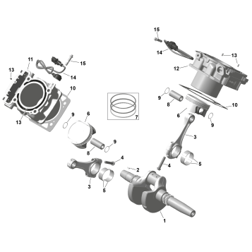 01- ROTAX - Crankshaft, Pistons and Cylinder