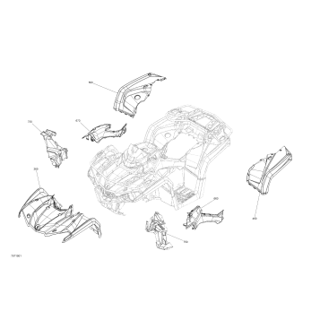 09- Fender And Central Panel Kit - 570 EFI