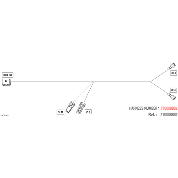 08- Electric - Horn Wiring Harness - 710008862