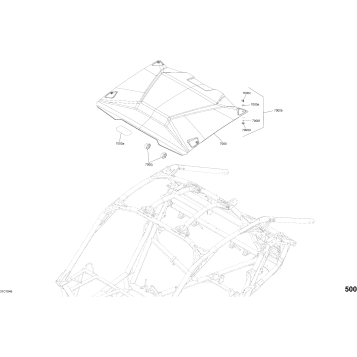 09- Body Parts - Triple Black - Package Xrs DPS - Roof Section