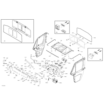 09- Enclosure Cab - XT CAB - North America - Dash & Roof Section
