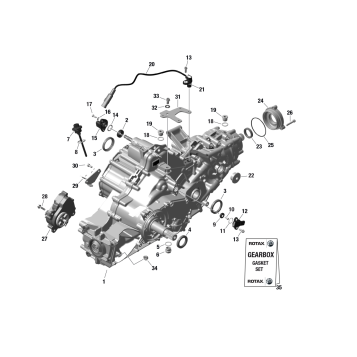 01- ROTAX - Gearbox Assy and Drive Shaft - 686 888 - Tremec- 2nd Generation