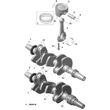01- Crankshaft And Pistons 900 HO