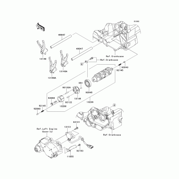 Gear Change Drum/Shift Fork(s)