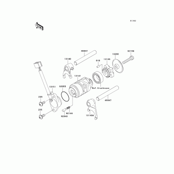 Gear Change Drum/Shift Fork(s)