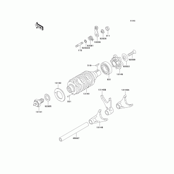 Gear Change Drum/Shift Fork(s)